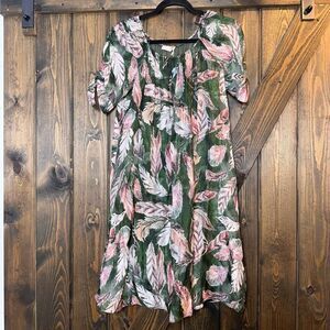 NWT Bellambia Italy Silk Blend Tropical Dress